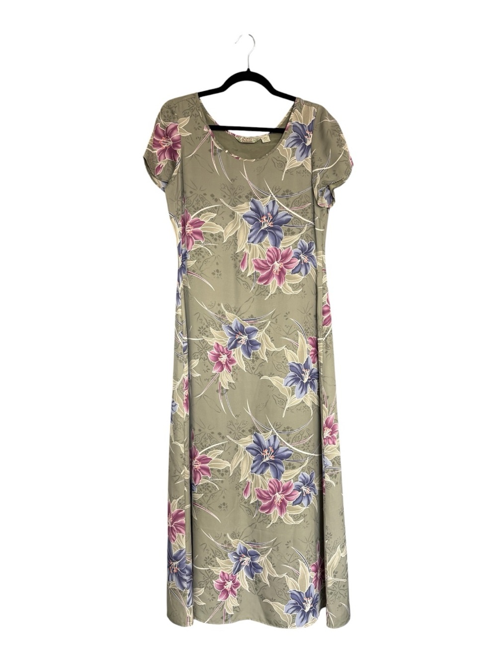 Tommy Bahama 100% Silk Floral Maxi Dress Size 10 Tropical Resort Cottagecore - Picture 3 of 6